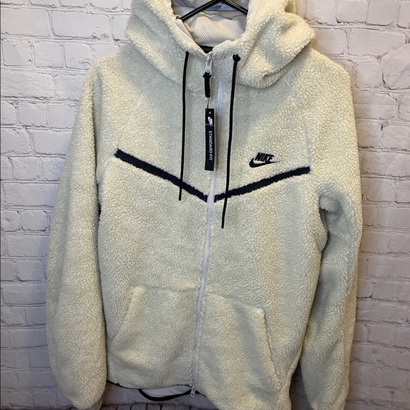 NWT Nike Wool Zip Up Hooded Sweater - Picture 2 of 5